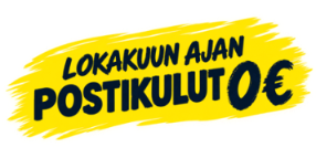 Postikulut 0% banneri